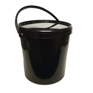 Black Bucket & lid 20ltr